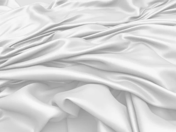 White Fabric Texture Background Luxury Cloth Background Render Illustration — Stock Photo, Image