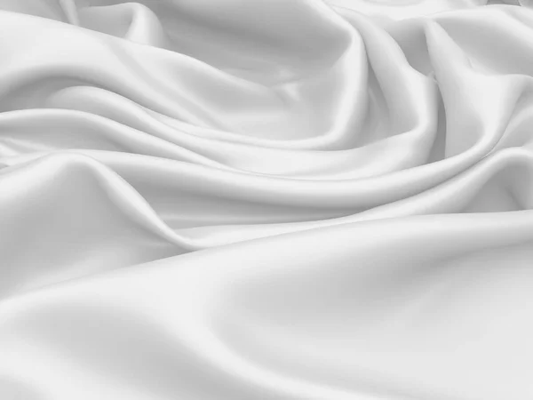 White Fabric Texture Background Luxury Cloth Background Render Illustration — Stock Photo, Image