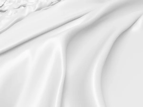 白色面料的纹理背景 奢侈品的背景 3D渲染说明 — 图库照片
