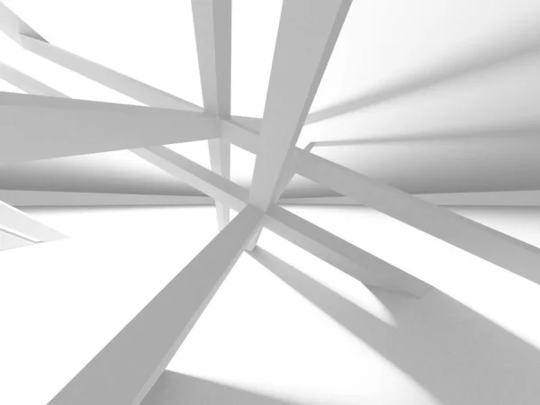 Abstract White Architecture Design Concept Illustrazione Del Rendering — Foto Stock