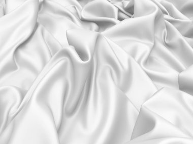 Soyut beyaz kumaş dokusu arkaplanı. 3d resimleme