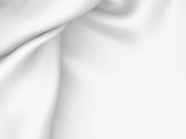 Soyut beyaz kumaş dokusu arkaplanı. 3d resimleme