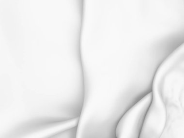 Soyut beyaz kumaş dokusu arkaplanı. 3d resimleme