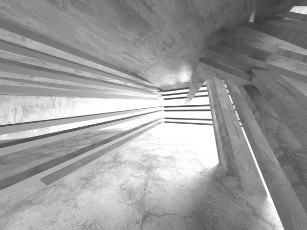 Abstracte Architectuur Interieur Achtergrond Lege Betonnen Kamer Renderen — Stockfoto