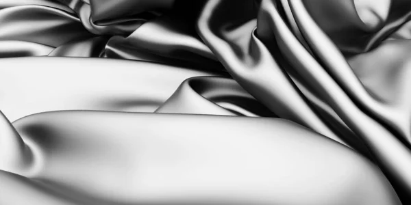 Abstract Background Luxury Cloth Smooth Elegant Black Silk Satin Texture — Stock Photo, Image