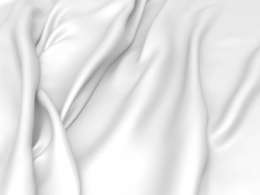 Soyut beyaz kumaş dokusu arkaplanı. 3d resimleme