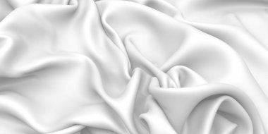 Soyut beyaz kumaş dokusu arkaplanı. 3d resimleme