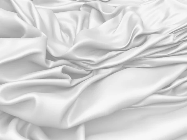 Tissu Blanc Texture Fond Fond Tissu Luxe Illustration Rendu — Photo