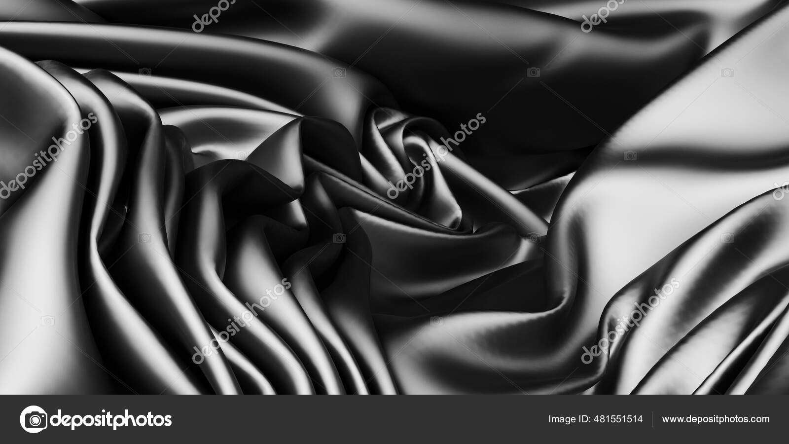 An Abstract Image Of Black Cloth Background, 3d Render Abstract