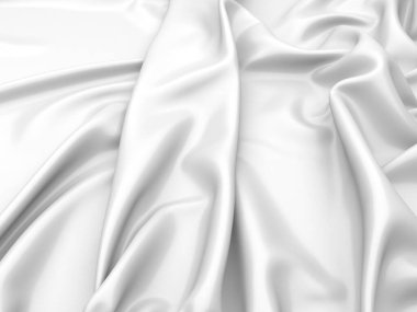 Soyut beyaz kumaş dokusu arkaplanı. 3d resimleme