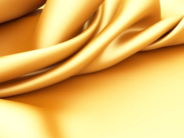 Goldene Seide Eleganten Hintergrund Textur Des Gewebes Darstellung — Stockfoto