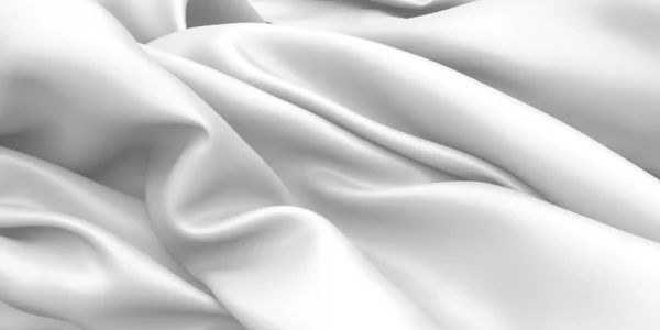 Abstract White Fabric Texture Background Render Illustration — Stock Photo, Image