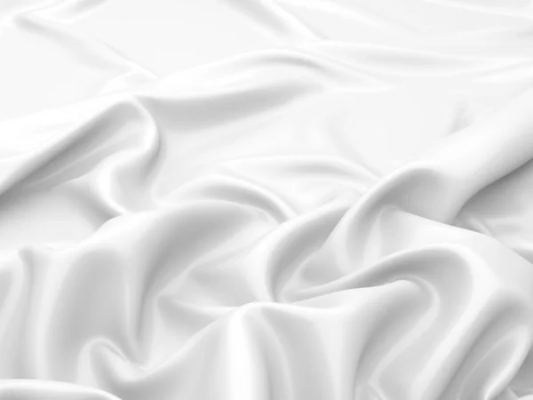Abstrato Fundo Textura Tecido Branco Renderizar Ilustração — Fotografia de Stock