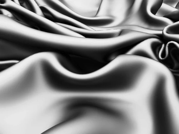 Astratto Sfondo Tessuto Lusso Elegante Seta Nera Liscia Satinata Illustrazione — Foto Stock