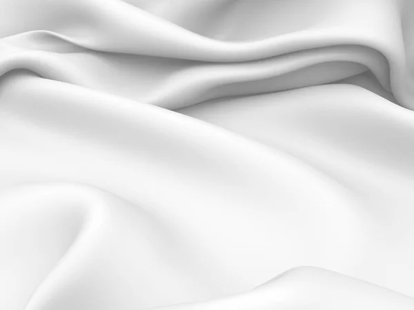 Abstrato Fundo Textura Tecido Branco Renderizar Ilustração — Fotografia de Stock