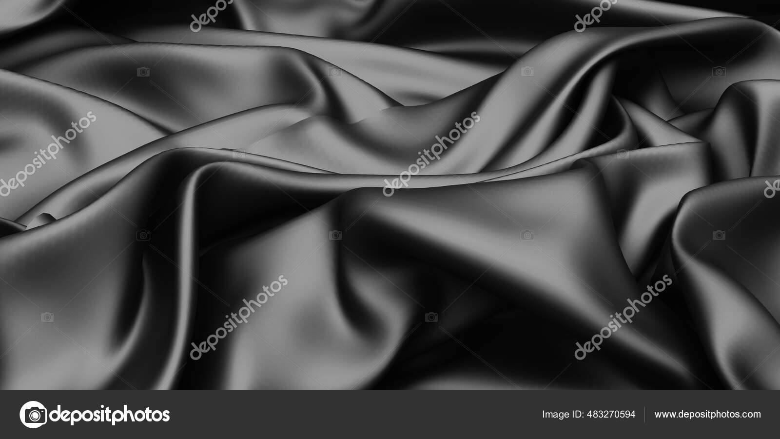 Black Fabric Texture Rendered In 3d Background, 3d Wallpaper