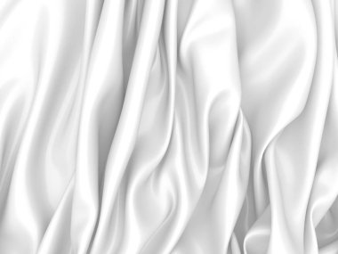 Soyut beyaz kumaş dokusu arkaplanı. 3d resimleme