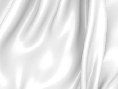 Soyut beyaz kumaş dokusu arkaplanı. 3d resimleme