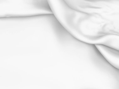 Soyut beyaz kumaş dokusu arkaplanı. 3d resimleme