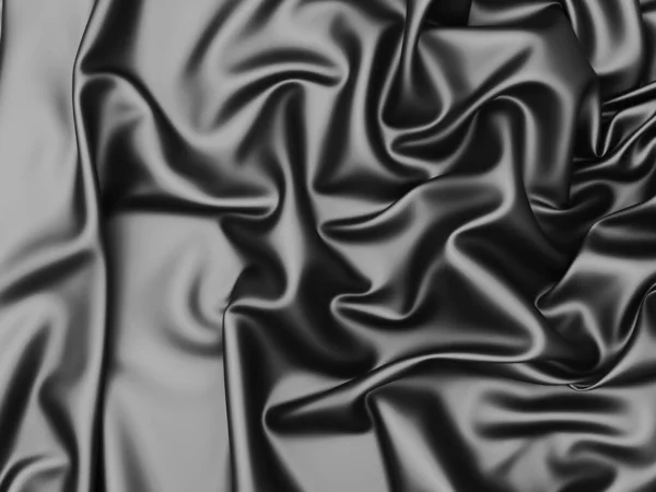 Abstract Background Luxury Cloth Smooth Elegant Black Silk Satin Texture — Stock Photo, Image