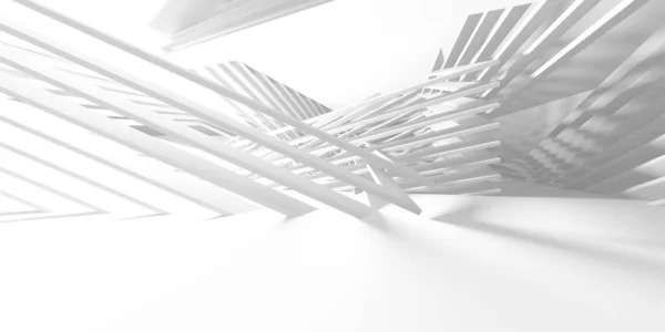 Fundo Moderno Branco Conceito Construção Abstrato Render — Fotografia de Stock