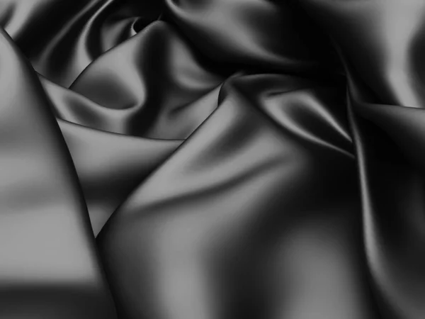 Abstrakter Hintergrund Luxusstoff Glatte Elegante Schwarze Seide Oder Satin Textur — Stockfoto