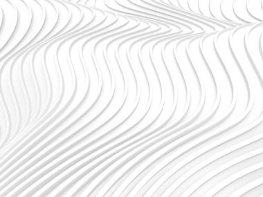 Beyaz soyut sıvı dalgalı arka plan. 3d resimleme