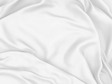 Beyaz kumaş dokusu arka planı. Lüks kumaş arka plan. 3d resimleme