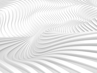 Beyaz soyut sıvı dalgalı arka plan. 3d resimleme