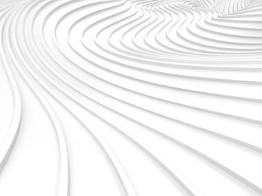 Beyaz soyut sıvı dalgalı arka plan. 3d resimleme