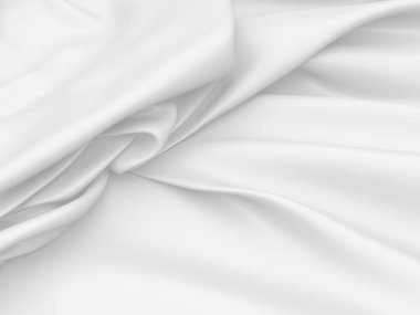 Beyaz kumaş dokusu arka planı. Lüks kumaş arka plan. 3d resimleme