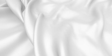 Beyaz kumaş dokusu arka planı. Lüks kumaş arka plan. 3d resimleme