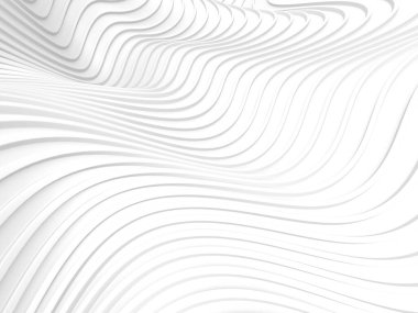 Beyaz soyut sıvı dalgalı arka plan. 3d resimleme