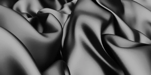 Abstract Background Luxury Cloth Waves Dark Wavy Soft Wrinkled Fabric — Stock Photo, Image