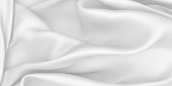 Weißer Stoff Textur Hintergrund Luxus Stoff Hintergrund Darstellung — Stockfoto