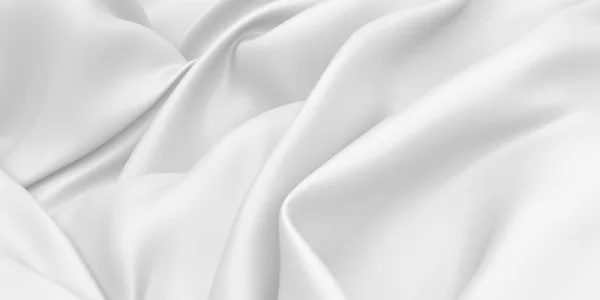 Tessuto Bianco Sfondo Texture Sfondo Tessuto Lusso Illustrazione Rendering — Foto Stock
