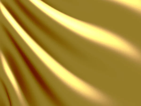 Altın Kumaş Ipekten Arka Plan Sarı Saten Dalgalı Doku Resimleme — Stok fotoğraf