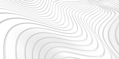 Beyaz soyut sıvı dalgalı arka plan. 3d resimleme