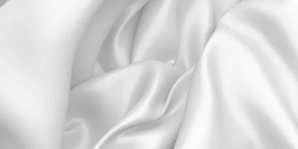 Tessuto Bianco Sfondo Texture Sfondo Tessuto Lusso Illustrazione Rendering — Foto Stock