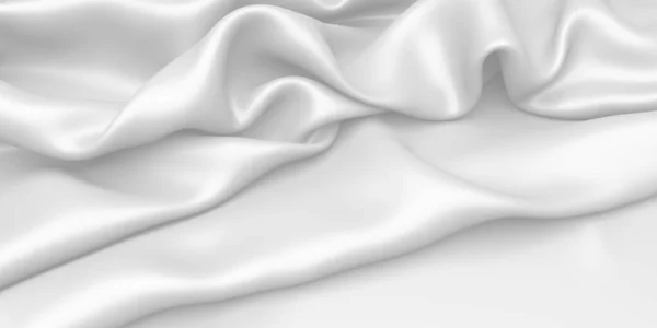 White Fabric Texture Background Luxury Cloth Background Render Illustration — Stock Photo, Image