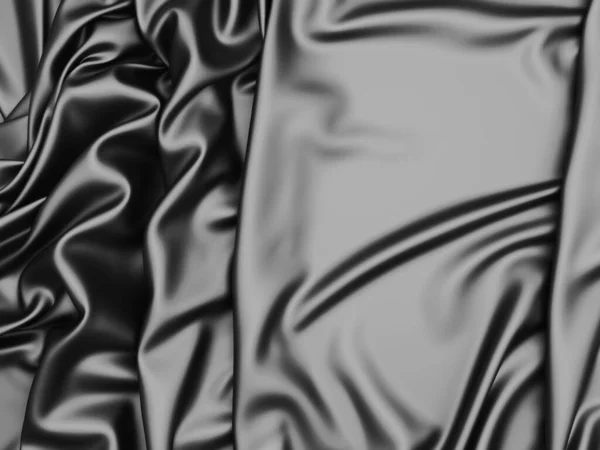 Abstracte Achtergrond Luxe Doek Gladde Elegante Zwarte Zijde Satijnen Textuur — Stockfoto