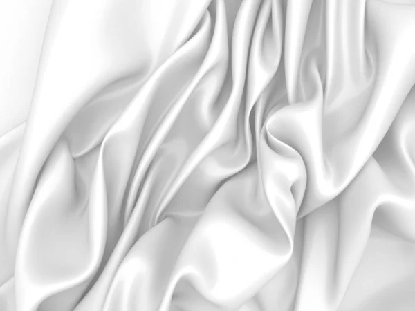 Abstract White Fabric Texture Background Render Illustration — Stock Photo, Image