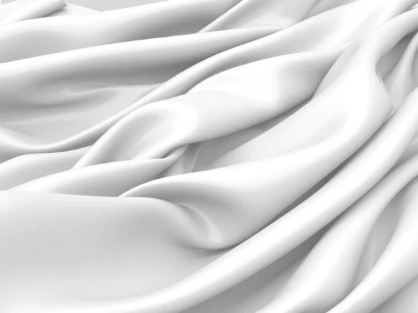 stock image Abstract white fabric texture background. 3d render illustration