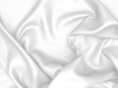 Beyaz kumaş dokusu arka planı. Lüks kumaş arka plan. 3d resimleme