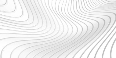 Beyaz soyut sıvı dalgalı arka plan. 3d resimleme