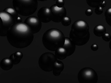 Gümüş parlak küreler arka plan tasarımı yapar. 3d resimleme