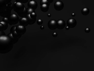 Gümüş parlak küreler arka plan tasarımı yapar. 3d resimleme