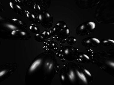 Gümüş parlak küreler arka plan tasarımı yapar. 3d resimleme