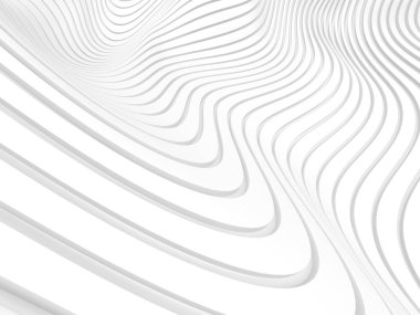 Beyaz soyut sıvı dalgalı arka plan. 3d resimleme