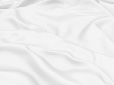 Beyaz kumaş dokusu arka planı. Lüks kumaş arka plan. 3d resimleme
